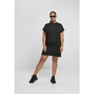 Women's t-shirt dress Urban Classics cut on sleeve printed (large sizes) image-4