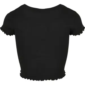 Dames-T-shirt Urban Classics cropped button up rib image-1