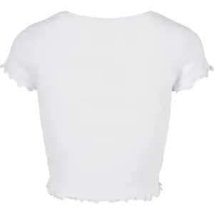 Dames-T-shirt Urban Classics cropped button up rib image-1