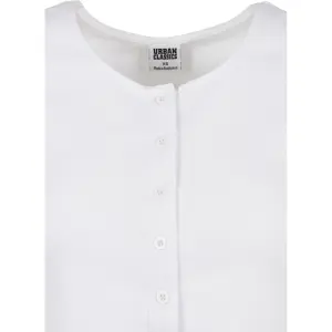 Dames-T-shirt Urban Classics cropped button up rib image-2