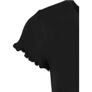 Dames-T-shirt Urban Classics cropped button up rib image-3