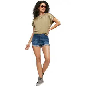 Camiseta de manga corta para mujer Urban Classics Lace image-3