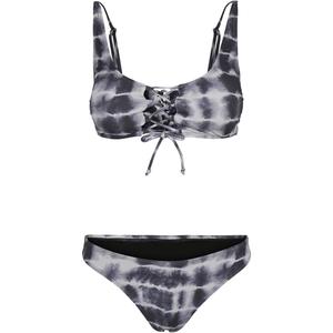 tb4384-00826-bikini-for-kvinnor-urban-classics-lace-up-tie-dye-svart-vit