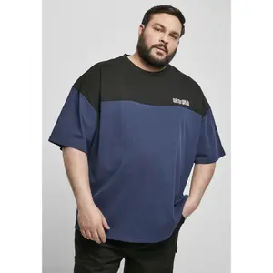 T-shirt Urban Classics oversized color block logo image-1