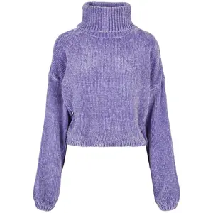 Women's turtleneck sweatshirt Urban Classics chenille