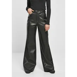 Women's trousers Urban Classics faux leather wide leg image-2