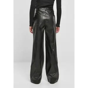 Women's trousers Urban Classics faux leather wide leg image-4