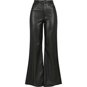 Women's trousers Urban Classics faux leather wide leg image-0