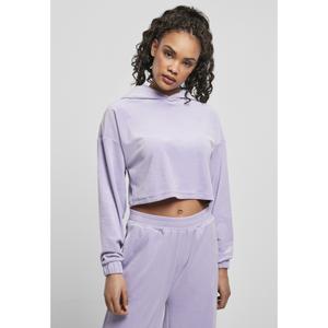 Damska bluza z kapturem Urban Classics cropped aksamitna oversized (GT) image-2