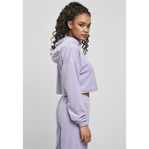 Damska bluza z kapturem Urban Classics cropped aksamitna oversized (GT) image-5
