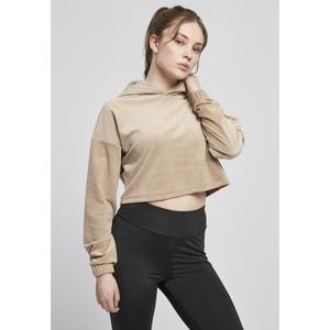 Damska bluza z kapturem Urban Classics cropped aksamitna oversized (GT) image-2