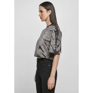 T-shirt femme grandes tailles Urban Classics oversized cropped tie dye image-6