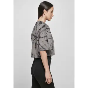 T-shirt femme grandes tailles Urban Classics oversized cropped tie dye image-5