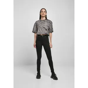 T-shirt femme grandes tailles Urban Classics oversized cropped tie dye image-2