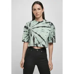 T-shirt mulher tamanhos grandes Urban Classics oversized cropped tie dye image-2