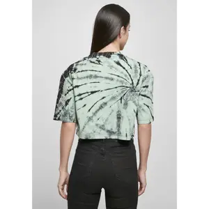 T-shirt mulher tamanhos grandes Urban Classics oversized cropped tie dye image-4
