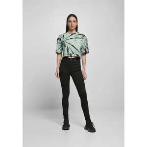 T-shirt mulher tamanhos grandes Urban Classics oversized cropped tie dye image-1