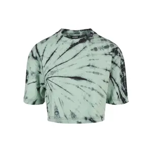 T-shirt mulher tamanhos grandes Urban Classics oversized cropped tie dye image-0