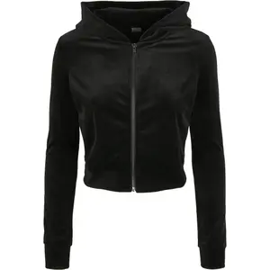 Women's hoodie large sizes Urban Classics velvet zip