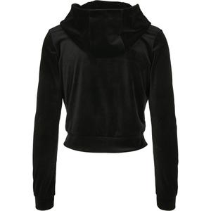 Women's hoodie large sizes Urban Classics velvet zip image-1