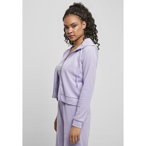 Casacos com capuz para senhora tamanhos grandes Urban Classics velvet zip image-5