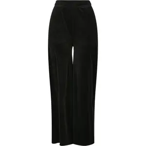 Calças femininas Urban Classics high waist straight velvet (GT) image-0