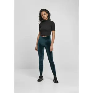 Women's high-waisted leggings Urban Classics velvet image-1