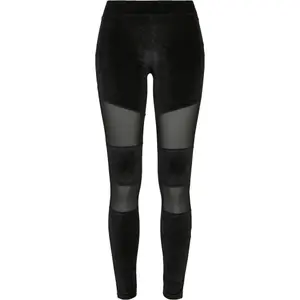 Leggings de mujer Urban Classics velvet tech mesh image-0