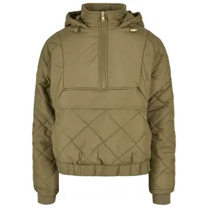 Women's large size down jacket Urban Classics oversized diamond quilted pull over