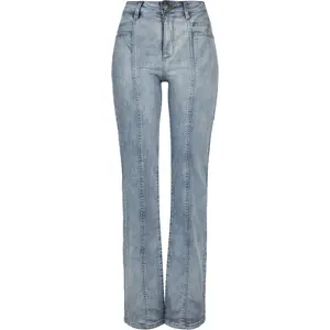 High waist straight jeans with slit for women Urban Classics image-0
