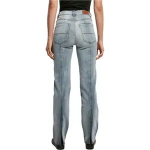 High waist straight jeans with slit for women Urban Classics image-3