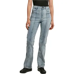 High waist straight jeans with slit for women Urban Classics image-1