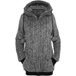 Women's hooded sweatshirt urban Classic teddy zip image-1