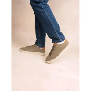 Suede leather sneakers TBS image-2