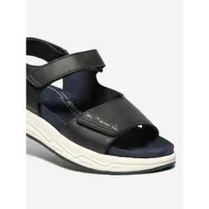 Womens leather wedge sandals TBS Louisie image-3