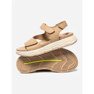 Womens leather wedge sandals TBS Louisie image-1