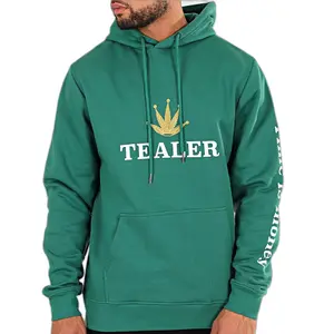 hoodie-tism-green-sweatshirt-a-capuche-tealer-time-is-money-green