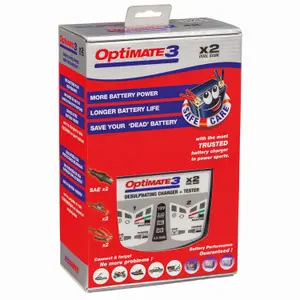 Caricabatterie per moto Tecmate Optimate 3 x 2 Bank image-2