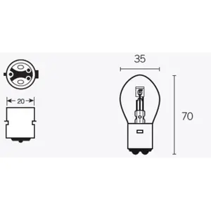 Motorcycle bulb Tecnium B35 Derbi Variant 50 Sport R image-0