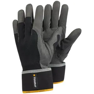 Synthetic leather protective gloves with a safety cuff TEGERA Pro Microthan image-0