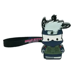 Llavero de PVC Teknofun Naruto Shipudden x Hello Kitty Pochacco Kakashi