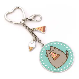 Keychain The Carat Shop Pusheen Blue Pizza image-0