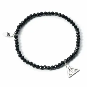Schwarze Perlen Charm-Armband Die Reliquien des Todes Damen The Carat Shop Harry Potter