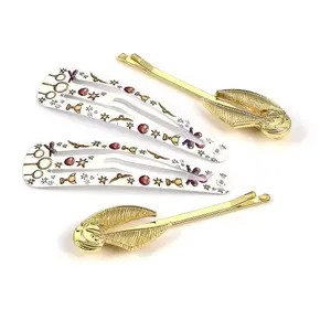 Gold Snitch Hair Clip Set for Girls The Carat Shop (x4) image-0