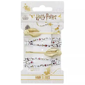 Gold Snitch Hair Clip Set for Girls The Carat Shop (x4) image-1