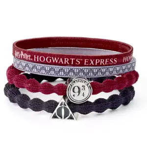 Hair tie set Platform 9 3/4 and Deathly Hallows girl The Carat Shop (x4) image-0