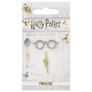Insigne pin's lunettes et éclair enfant The Carat Shop Harry Potter image-1