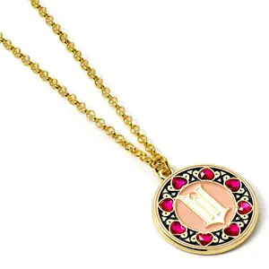 Necklace with "W" logo and crystal border for children The Carat Shop Wicked image-0
