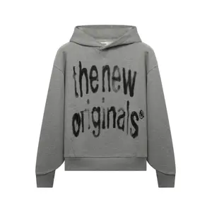 Hooded Sweatshirt with Large Airbrush Logo The New Originals