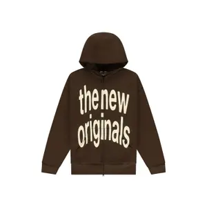 150bilozfw25-814-sweatshirt-a-capuche-zippe-avec-grand-logo-the-new-originals-acid-brown